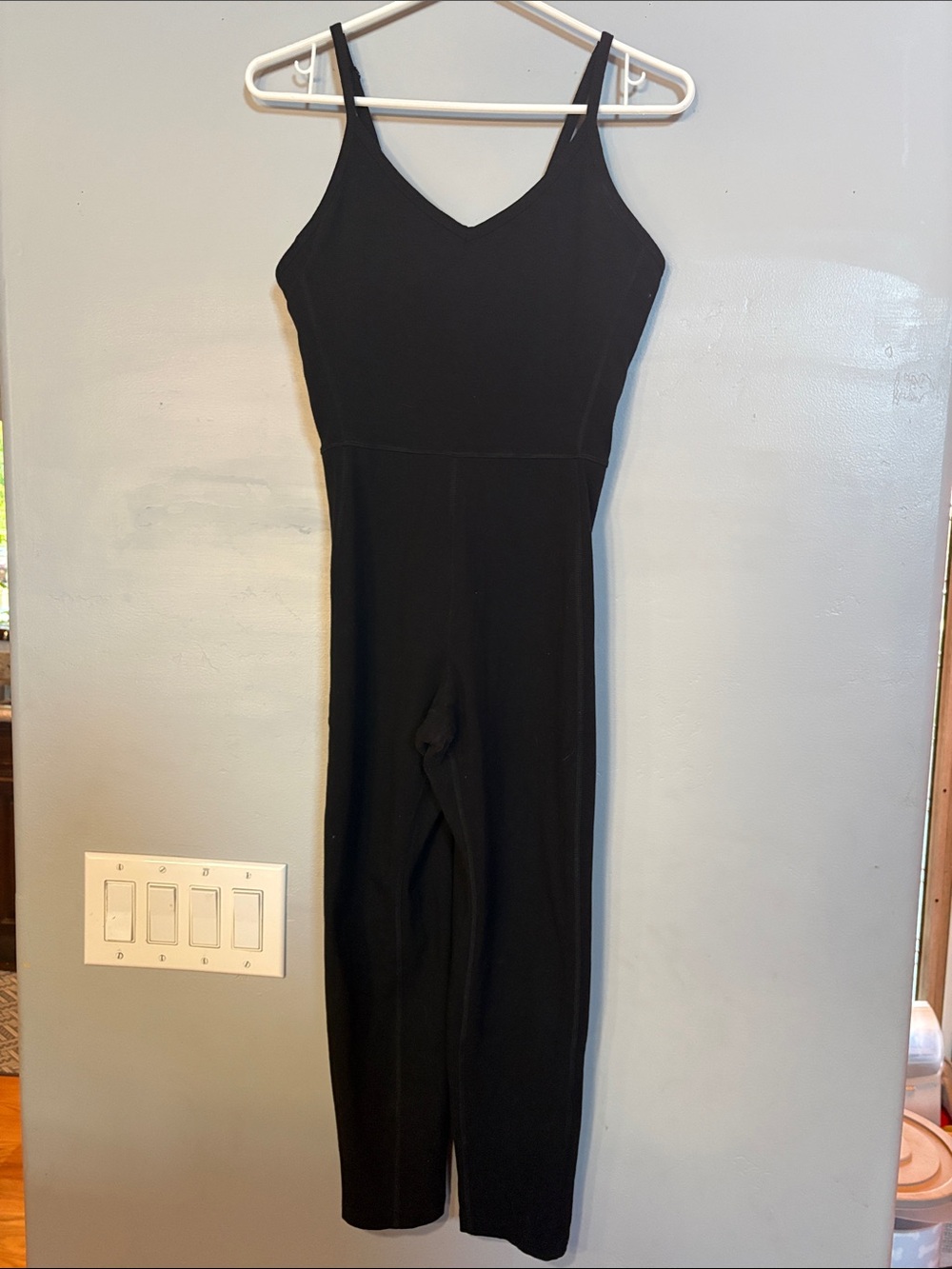 Old Navy PowerChill Black Jumpsuit M Petite V Neck Activewear